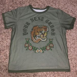 Tiger Green Mesh T-shirt